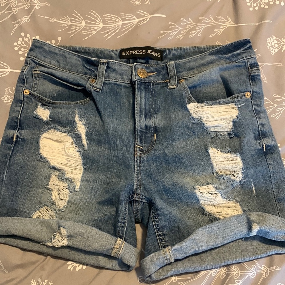 Express denim shorts